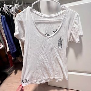 Authentic Chrome Hearts V neck short tee